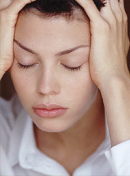 stressed woman after car accident