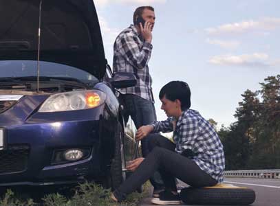 Broken down car on memorial day weekend