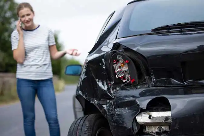 Evans car accident, woman calling doctor