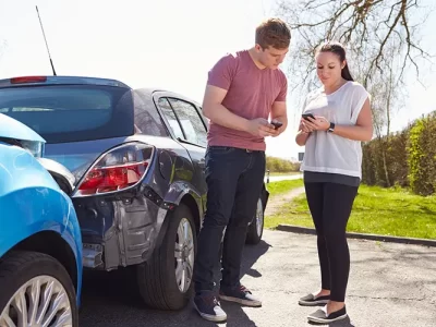 swapping information at the scene of an accident